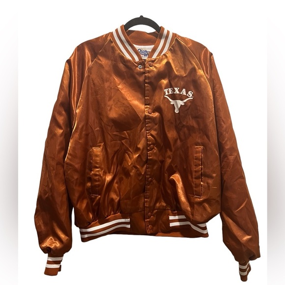 Chalk Line Jackets & Blazers - Vintage Chalk Line Texas Longhorns Jacket Bomber Snap 80s USA - XL